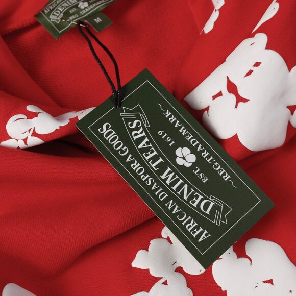 Denim Tears Kapok Red Hoodie With Kapok Flower Design - Picture 4 of 8